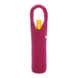 Wine Bag - Hand Crochet - Pinkberry