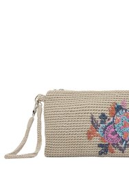 Wristlet Handbag - Hand Crochet - Ecru Seascape