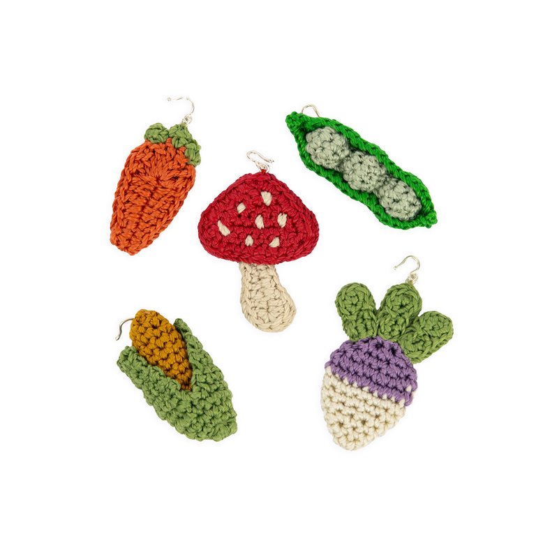 Yarnicharmz 5 Pack - Hand Crochet - Veggies
