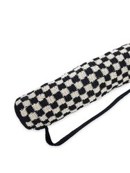 Yoga Mat Bag - Hand Crochet - Black Check