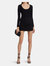 Ruched Mini Skirt - Black