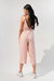 Low V Neck Tie Straps Jumpsuit