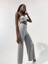 Ribbed Crop Tank Top and Pants Set