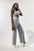 Ribbed Crop Tank Top and Pants Set