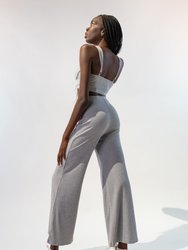 Ribbed Crop Tank Top and Pants Set