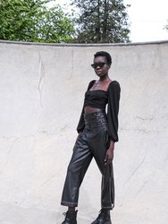 Sustainable High Rise Vegan Leather Pants