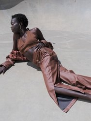 Sustainable High Rise Vegan Leather Pants