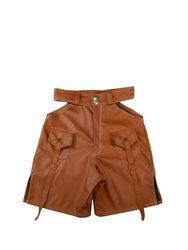 Sustainable High Waisted Vegan Leather Short