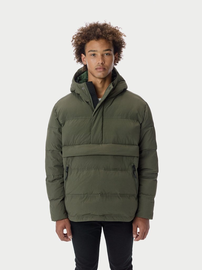 Anorak Puffer Jacket - Olive - Olive