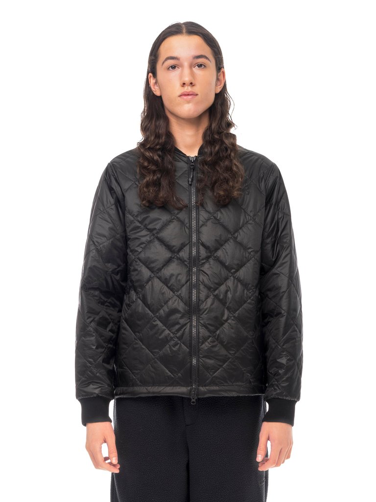 Light Quilted Bomber - Black