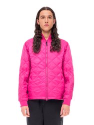 Light Quilted Bomber - Fuchsia