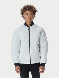 Quilted Bomber - White
