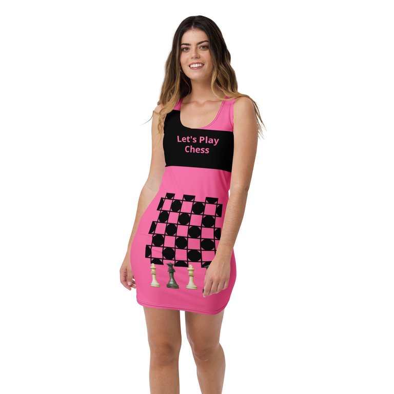 Chess Dress - Pink - Pink