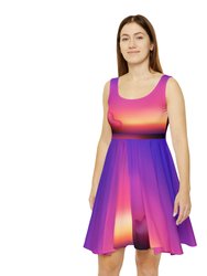 Loving Light -Flare Dress - Purple
