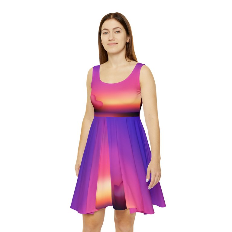 Loving Light -Flare Dress - Purple