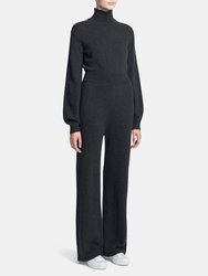 Long Sleeve Full Length Turtleneck Jumpsuit