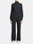 Long Sleeve Full Length Turtleneck Jumpsuit - Charcoal