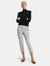 Mid Rise Cropped Straight Capri Pants