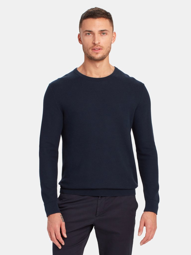 Riland Crewneck Long Sleeve Pique Sweater