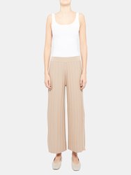 Wide Rib Ankle Length Relaxed Pants