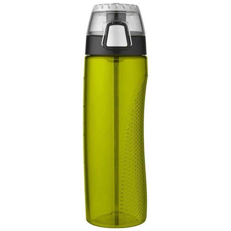 1126343 24 oz BPA Free Plastic Hydration Bottle with Meter - Green - Green