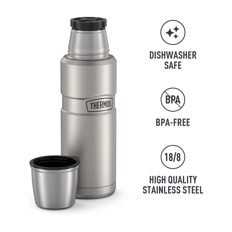 Stainless King 16 Ounce Compact Bottle - Stainless Steel