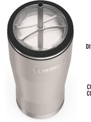 Stainless Steel Cold Tumbler With Straw - Sandstone