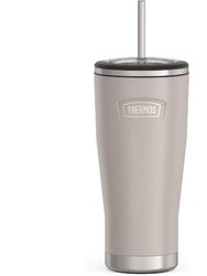 Stainless Steel Cold Tumbler With Straw - Sandstone - Sandstone