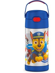 Thermos Funtainer 12 Ounce Stainless Steel Vacuum Insulated Kids Straw Bottle, Paw Patrol Blue]