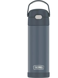 Thermos Funtainer 16 Ounce Stainless Steel Vacuum Insulated Bottle with Wide Spout Lid, Stone Slate