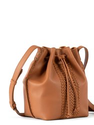 The Sak Ivy Drawstring Bucket Bag Leather - Teak Vachetta