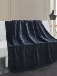 Thesis Etched Faux Fur Berber Throw