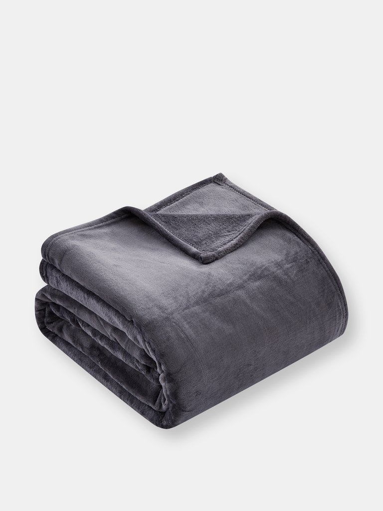 Thesis Solid Plush Blanket - Iron