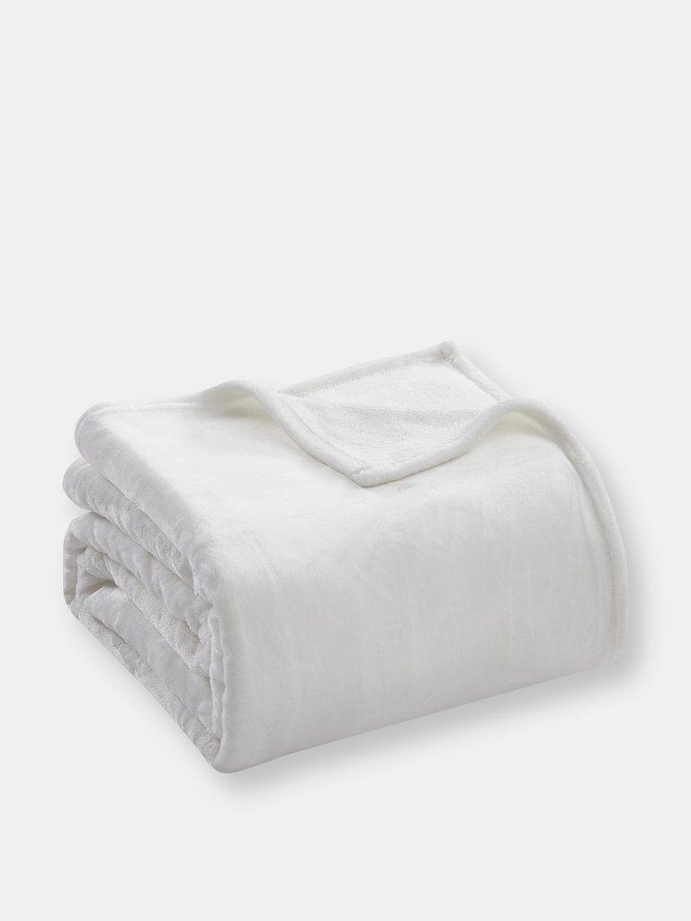 Thesis Solid Plush Blanket - Ivory