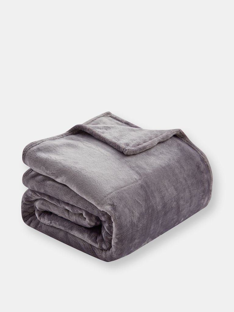 Thesis Solid Ultra Plush Blanket - Silver Gray