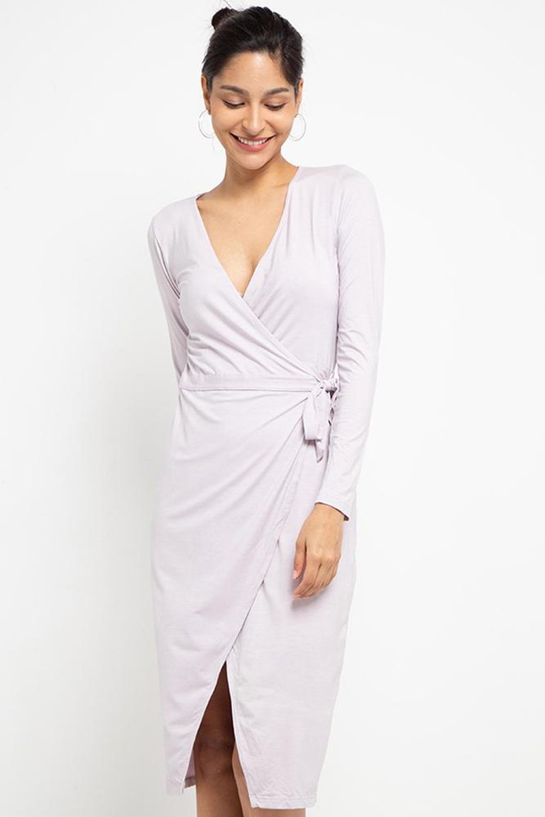 Farrah Wrap Dress - Lilac