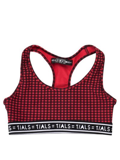 THIS IS A LOVE SONG Logo Racerback Plaid Tops product
