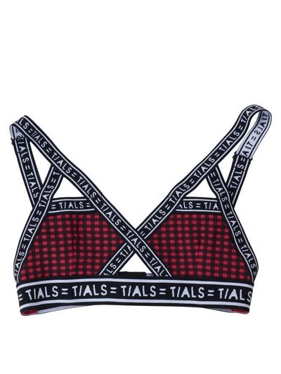 THIS IS A LOVE SONG Single Logo Bondage Bra Plaid product