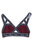 Single Logo Bondage Bra Plaid - Red