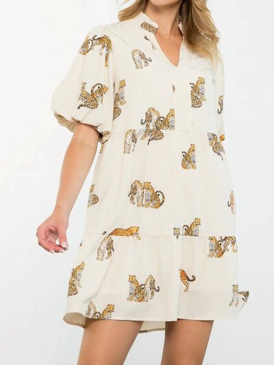 THML Cheetah Print Dress In Cream product