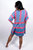 Islander Woven Mini Dress In Pink/blue