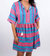 Islander Woven Mini Dress In Pink/blue - Pink/blue