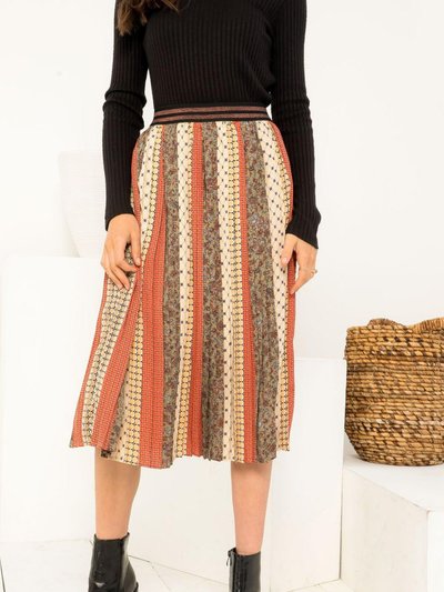 THML Pleated Patterned Skirt In Multi product