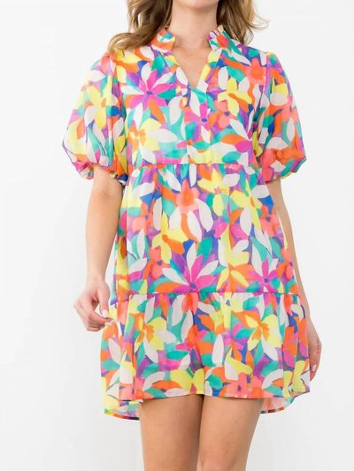 THML Puff Sleeve Floral Print Dress product