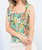 Smocked Floral Top - Green