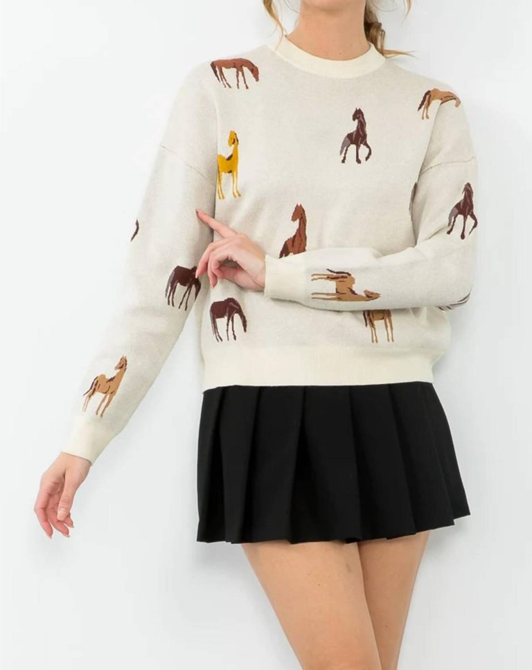 The Stable Horse Sweater - Cream