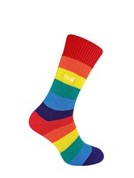 Mens And Ladies Extra Warm Thermal Rainbow Socks For Winter - Rainbow