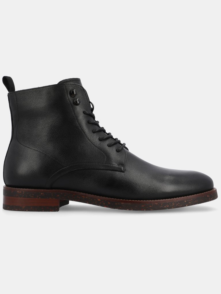 Burbank Plain Toe Ankle Boot - Black