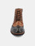 Elijah Wingtip Ankle Boot - Tan