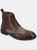 Jarett Wide Width Wingtip Ankle Boot - Brown